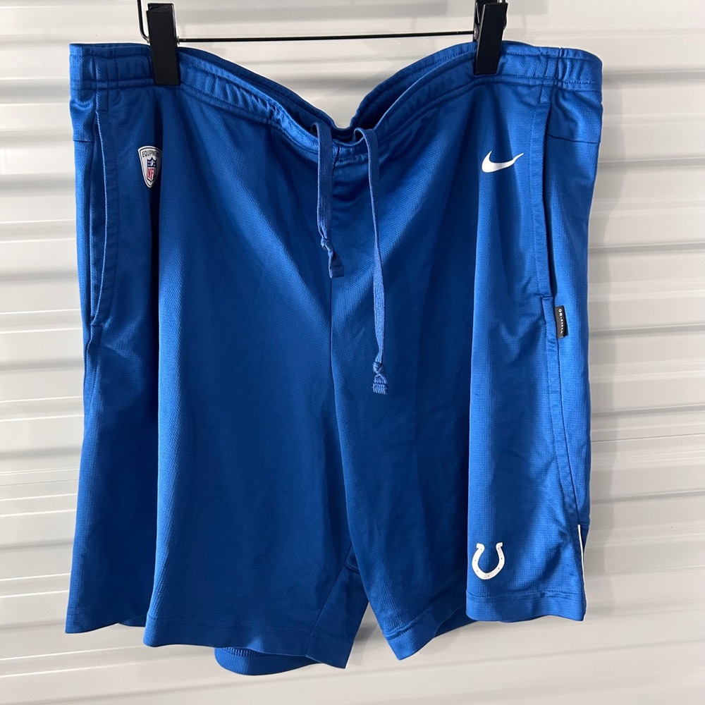 Nike Mens Indianapolis Colts NFL On-Field Athletic Shorts Blue XL Coach RAICH